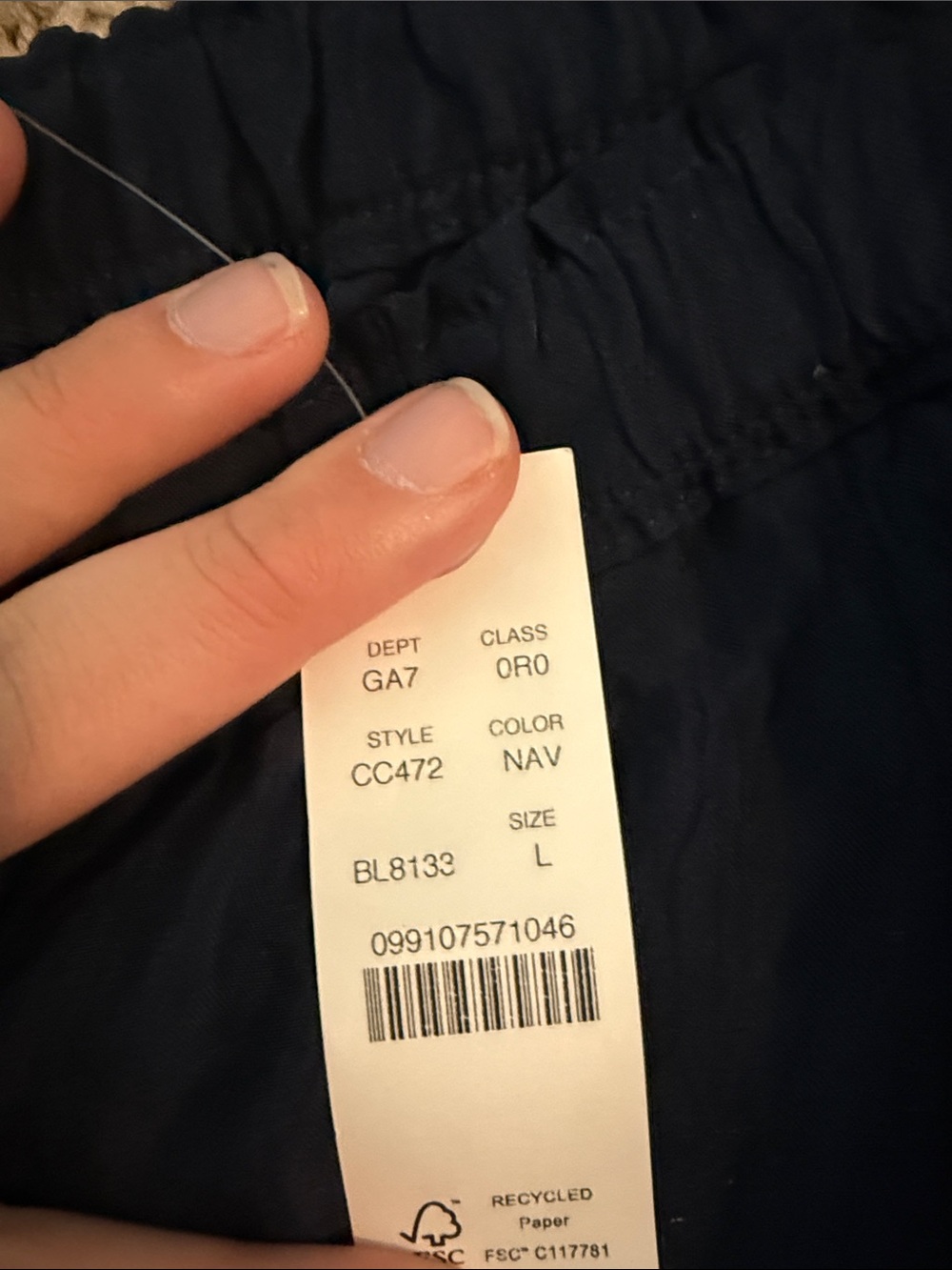 J. Crew Navy Wide-Leg Elastic Waist Satin Trousers - Picture 4 of 6